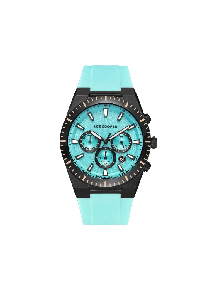 Lee Cooper Men's Multi Function Display Watch With Blue Silicone Strap - LC08088.699