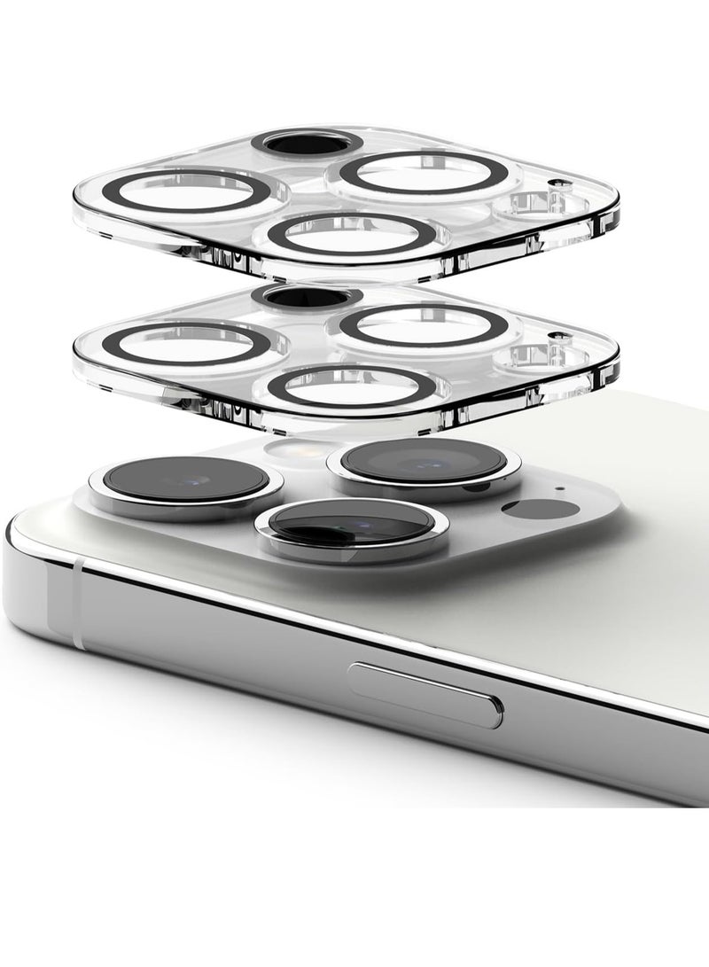 إلترازون واقي زجاجي للكاميرا [عبوة من قطعتين] متوافق مع هاتف iPhone 15 Pro Max شفاف عالي الدقة وواقي عدسة الكاميرا من الزجاج المقوى الصلب بالكامل - Image 1