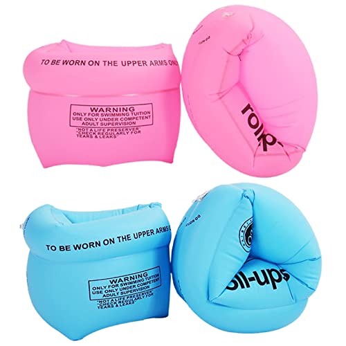 YUNLOVXEE 24 Pack Arm Floaties Swimming Rings for Kids Children Adults Pool Floats Arm Bands Inflatable Swim Rings PVC Arm Bands Floater Sleeves for Toddlers Children 35612 Years PinkBlue - Image 1