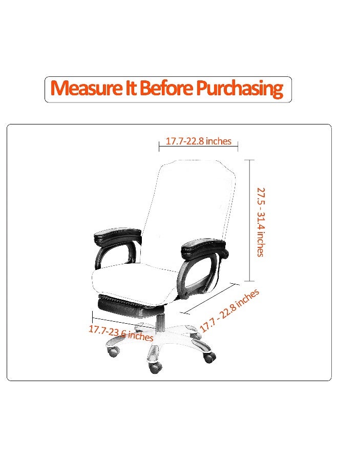 SARAFLORA Office Chair Cover- Large, Black- Removable Computer Cover for with Zipper Universal Rotating Desk High Back Seat Washable Protector Pets - Image 5