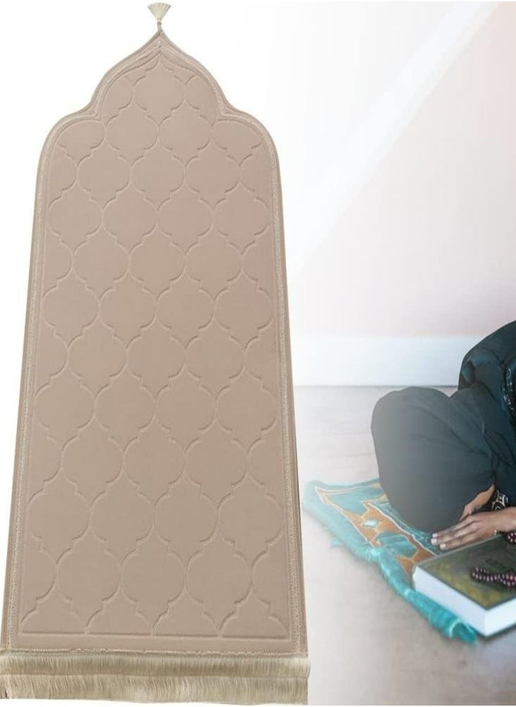 Oasisgalore - Flannel Thickened Embossed Prayer Blanket Prayer Mat Prayer Portable  Simple and Unpretentious Rug for Prayer - Image 1