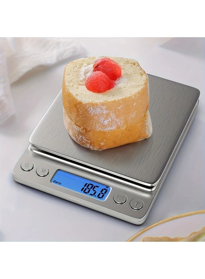 High Precision Digital Kitchen Scale 500g 0.01g Grams And Ounces Stainless Steel Surface White Feather Accent Cooking Baking Meal Prep Apartment Dorm Kitchen Accessories - Image 4