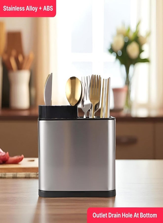 Zapsol Stainless Steel Spoon Holder Stand for Kitchen | Cutlery Holder for Kitchen Countertop - Image 4