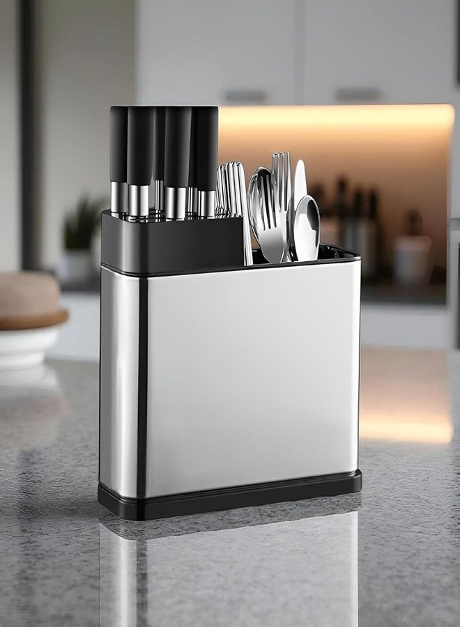 Zapsol Stainless Steel Spoon Holder Stand for Kitchen | Cutlery Holder for Kitchen Countertop - Image 2