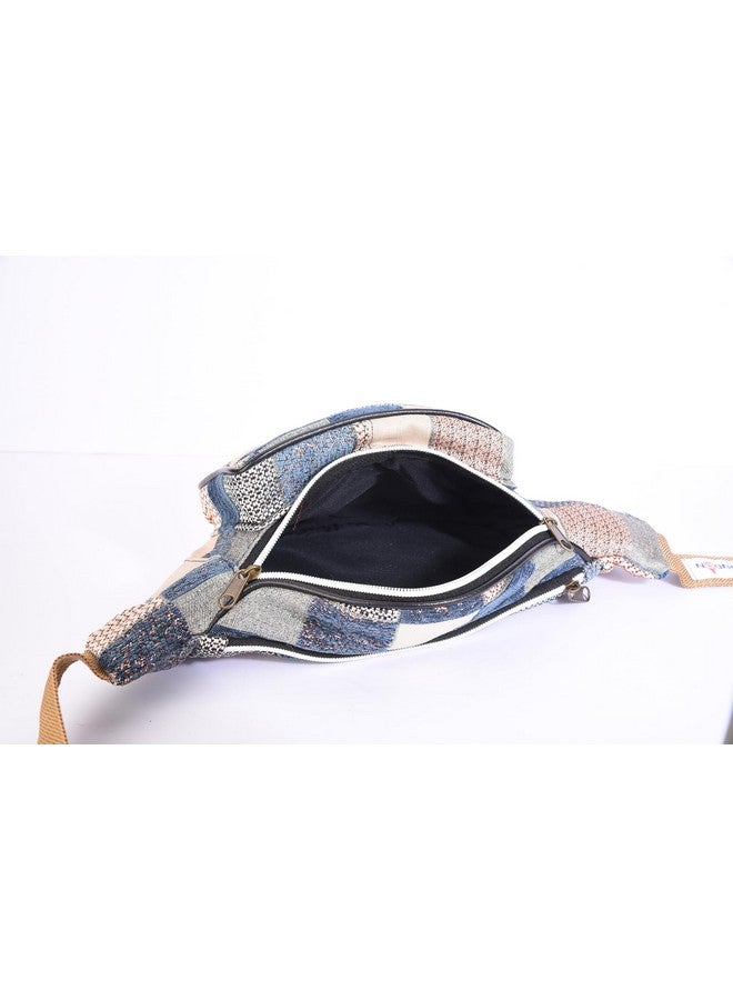 K London Stylish Canvas Multi Colored Ethnic Design Waist Pack Waist Pouch Travel Pouch Passport Holder Waist Bag with Adjustable Strap(11702_Multi) - Image 5