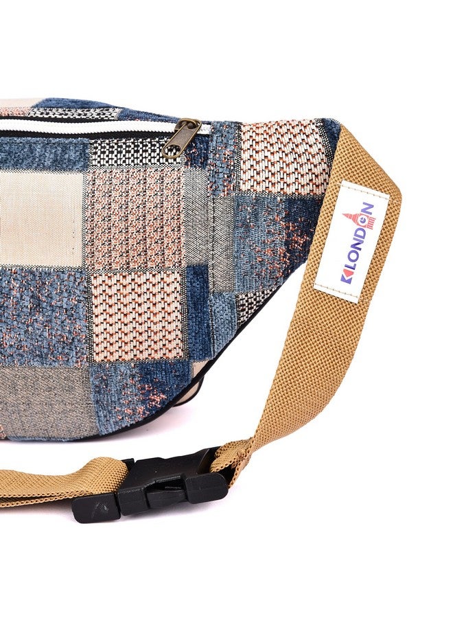 K London Stylish Canvas Multi Colored Ethnic Design Waist Pack Waist Pouch Travel Pouch Passport Holder Waist Bag with Adjustable Strap(11702_Multi) - Image 4