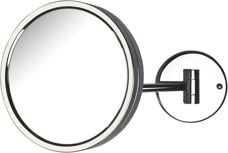 Jerdon JD13C 8.5-Inch Adjustable Wall Mount Makeup Mirror with 5x Magnification and Chrome Finish - Image 1