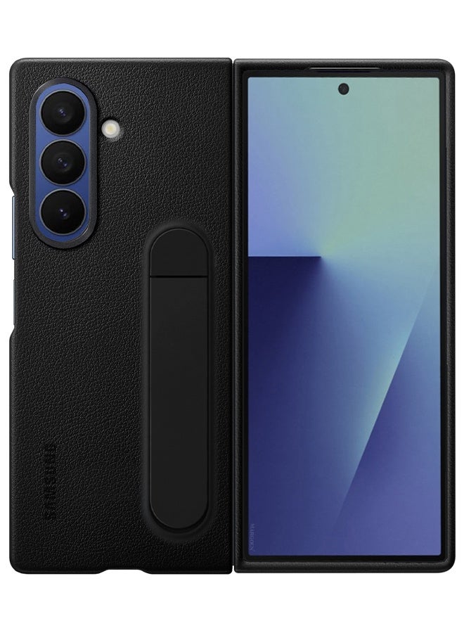 CATANES Leather Case Cover for Samsung Galaxy Z Fold 7, Kindsuit Case Slim and sleek with Secure Hand Grip - Black - Image 3