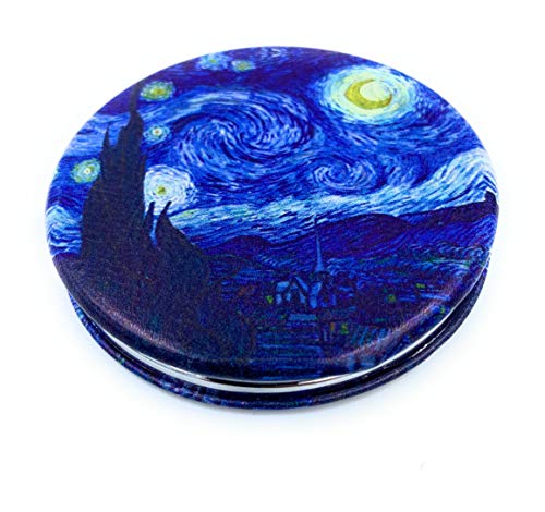 Aeisage Compact Mirror Purse Makeup Mirror Small Travel Mirror Pocket Mirror Lipstick Mirror Starry Night Van Gogh Cute Mini Mirror Art Artistic Gifts for Women - Image 3