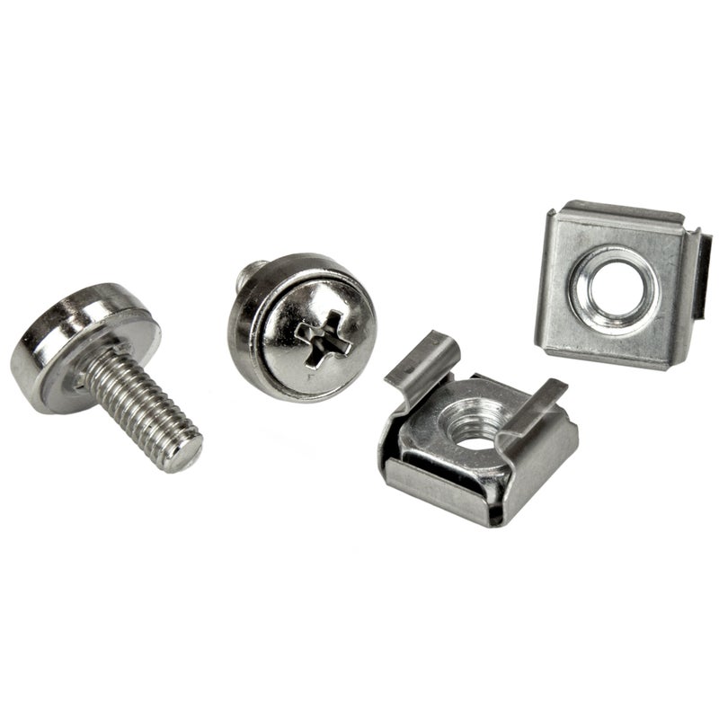 StarTech.com M5 Mounting Screws and Cage Nuts for Server Rack Cabinet - Pack of 50 Server Rack Screws , TAA (CABSCREWM5) - Image 1