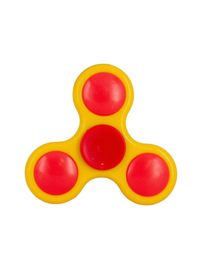 Premsons® Hand Spinner Desk Toy - High Speed Smooth Finger Spin Sensory Fidget Stress Relief Game Play for Kids & Adults - Birthday Party Gift - Plastic - Yellow & Orange - Image 1