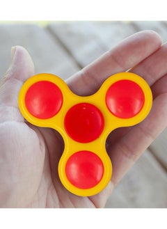 Premsons Premsons® Hand Spinner Desk Toy - High Speed Smooth Finger Spin Sensory Fidget Stress Relief Game Play for Kids & Adults - Birthday Party Gift - Plastic - Yellow & Orange  - Image 3