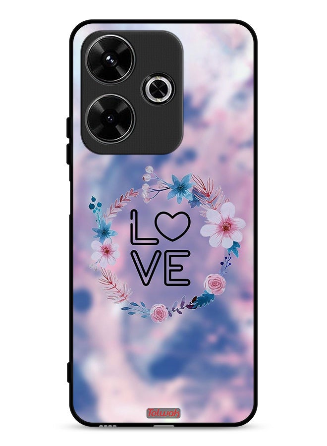 Tolwak Xiaomi Redmi 13 4G Protective Case Cover Love In Flowers Ring Art - Image 1