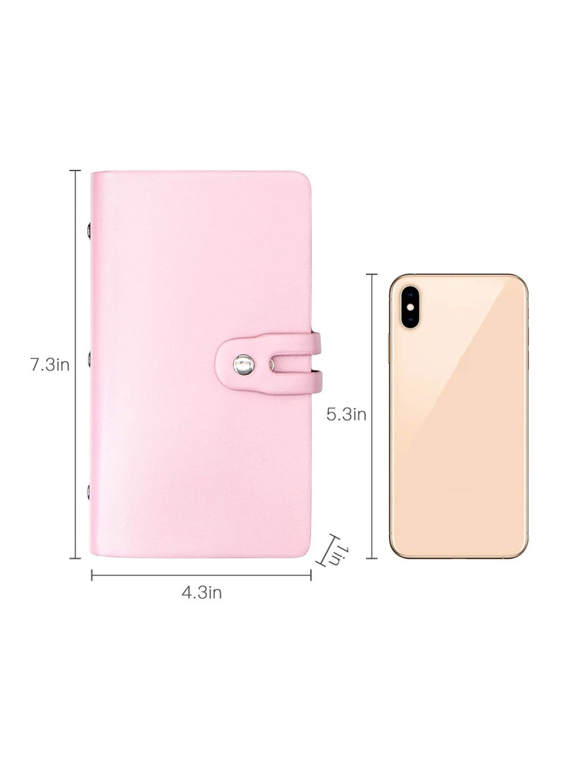 RFID Blocking Credit Card Holder & Business Card Organizer with 96 Slots - Protect Your Cards & Prevent Loss (Pink) - Image 5