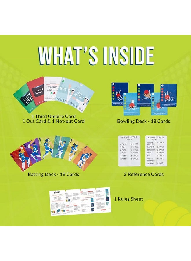 بينكا كيوكيت - لعبة بطاقات كريكيت ممتعة للجميع، هدايا عيد ميلاد، لعبة عائلية للأطفال والمراهقين والبالغين، بطاقات كريكيت داخلية، هدايا للأطفال من سن 7 و8 و9 سنوات فما فوق (لاعبان) - Image 5