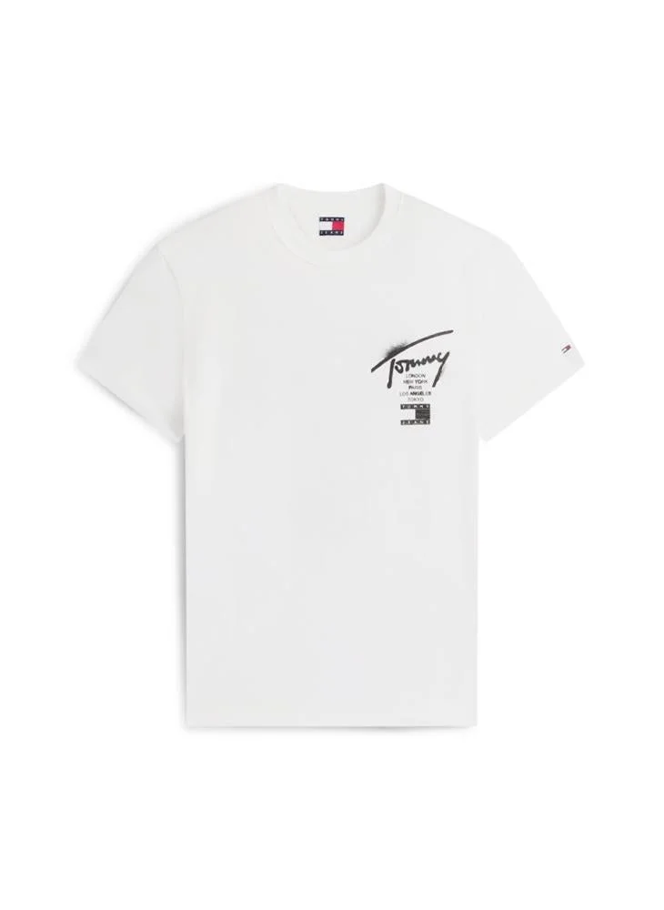 TOMMY JEANS  Signature Back Logo Jersey T-Shirt for Men | Best Price UAE