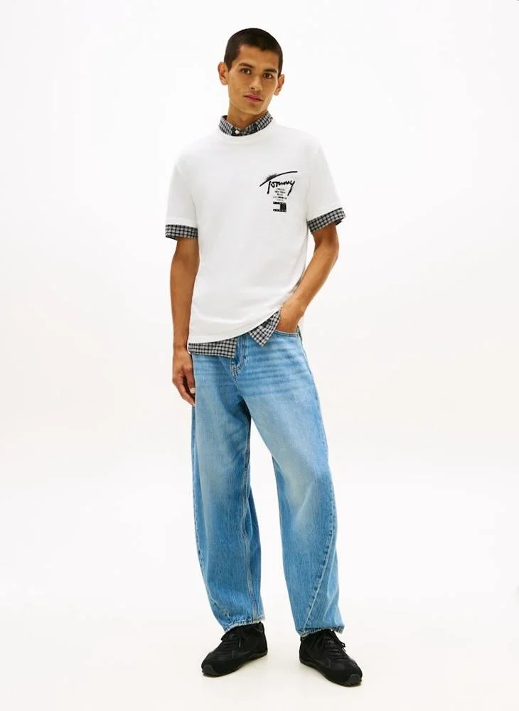 TOMMY JEANS  Signature Back Logo Jersey T-Shirt for Men | Best Price UAE