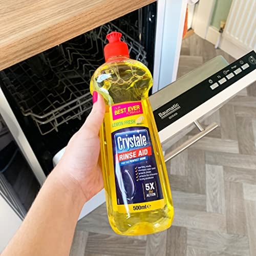 Crystale Dishwasher Rinse Aid 500ml Lemon Pack of 2 - Image 4