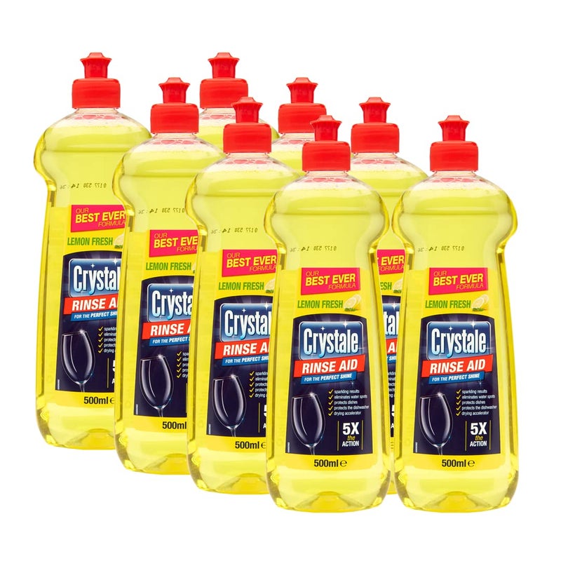Crystale Dishwasher Rinse Aid 500ml Lemon Pack of 2 - Image 5