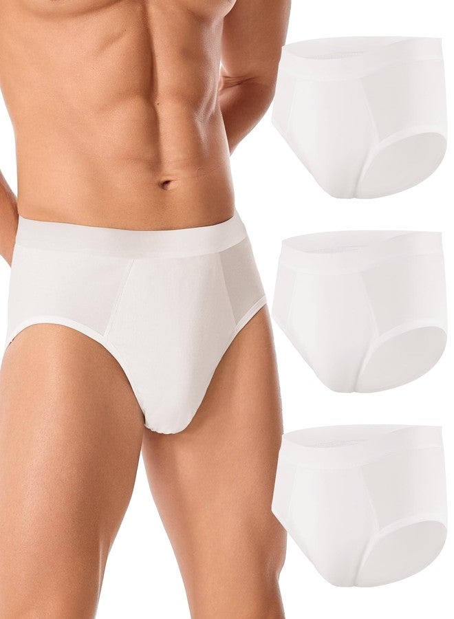 SUNCHIRI Men's Incontinence Underwear, Washable Reusable Leak Proof Protective Briefs with 150ML Absorbent Pad 3 Pack (White, XX-Large) - Image 1