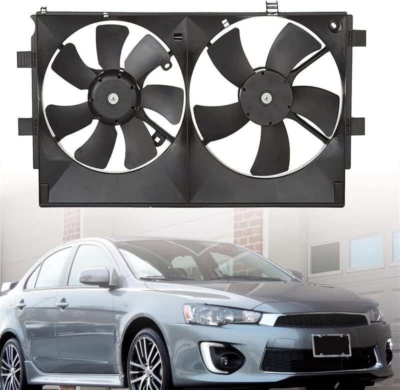 munirater Radiator Cooling Fan Assembly for 2008-2017 Mitsubishi Lancer DE ES SE GT GTS - Image 1