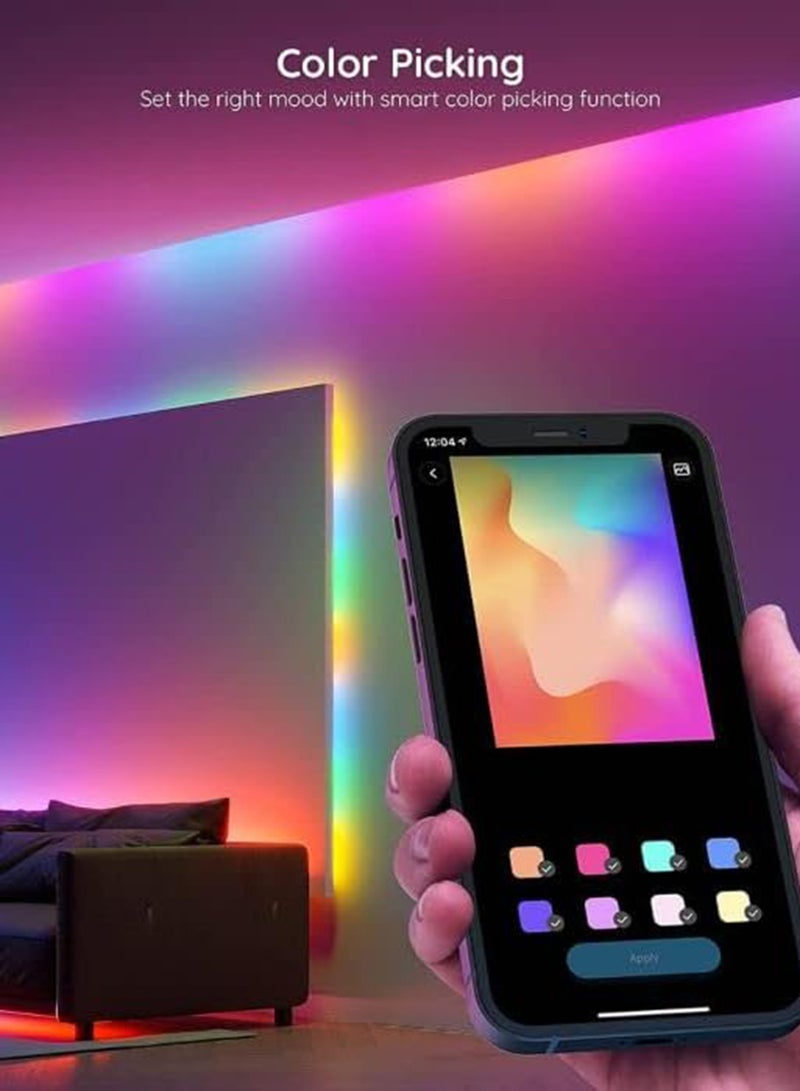 جوفي Govee RGBIC Basic Wi-Fi + شريط إضاءة LED بلوتوث 5 متر - Image 4