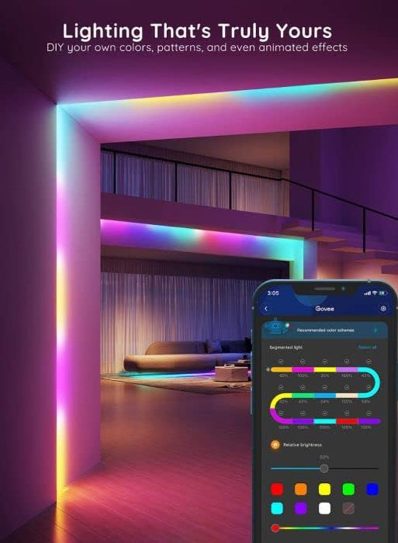 جوفي Govee RGBIC Basic Wi-Fi + شريط إضاءة LED بلوتوث 5 متر - Image 2
