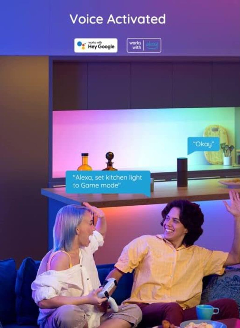 جوفي Govee RGBIC Basic Wi-Fi + شريط إضاءة LED بلوتوث 5 متر - Image 3