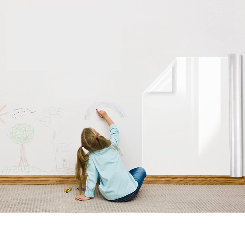 Snkxu ورق حماية الجدران الشفاف من سنكشو مع امتصاص كهربائي قابل للإزالة للأطفال للكتابة على السبورة القابلة للمسح للمطبخ مقاوم للماء خلفية مقاومة للحرارة ملصق شفاف ورق حائط 157X197 بوصة