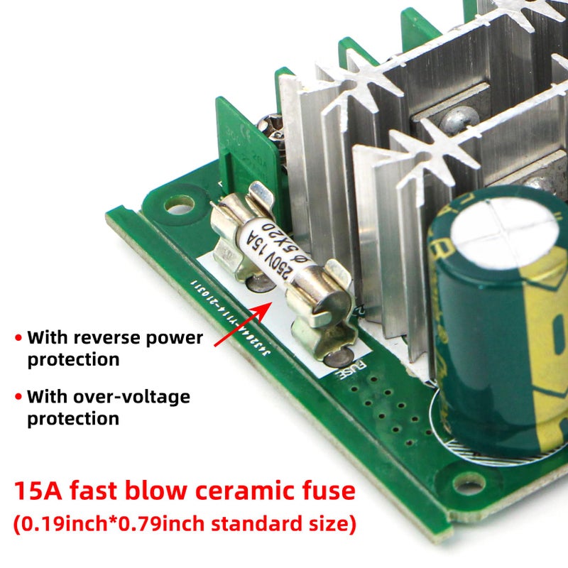 RioRand Upgraded 6V-90V 15A DC Motor PWM Speed Controller 2PCS - Image 4