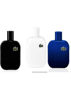 Lacoste Perfume Set L.12.12 EDP Blanc Pure 100ml L.12.12 Eau de Toilette 100ml Eau de Lacoste L.12.12 Noir EDP 100ml