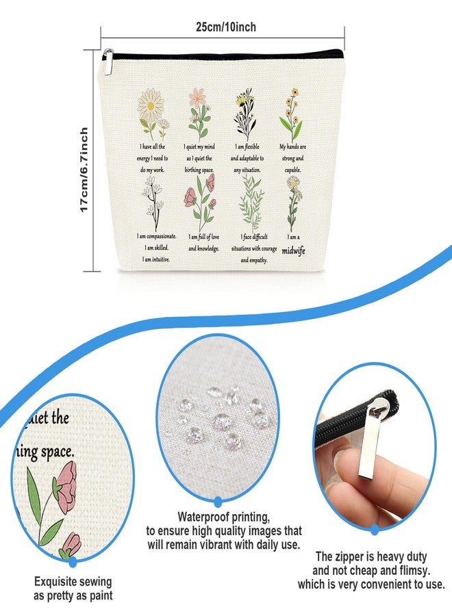 حقيبة مكياج هدية للقابلات، هدية للقابلات المعتمدات، هدية لطبيبات النساء والتوليد، هدية شكر للممرضات، حقيبة مستحضرات تجميل، هدية تقدير للقابلات، هدية للممرضات أثناء الولادة، هدية عيد الميلاد، هدية عيد ميلاد، هدية أسبوع التمريض - Image 2