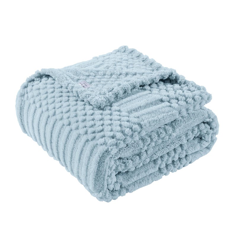 Lussena 50x70 Inch Blue Throw Blanket - Soft & Fluffy Fleece, Cute & Aesthetic, Perfect for Sofa, Couch, Chair, Bed, Living Room & Bedroom, All-Season Use, Plush & Cozy Decorative Blanket - Image 1