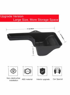 Excefore RBR Wheel Well Storage Bin Rear Trunk Organizer Tray Gear Shift Console Side Storage Box for 2018-2021 Jeep Wrangler JL JLU, Interior Accessories, Right Side, Black  - Image 3