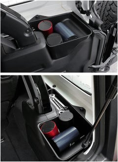 Excefore RBR Wheel Well Storage Bin Rear Trunk Organizer Tray Gear Shift Console Side Storage Box for 2018-2021 Jeep Wrangler JL JLU, Interior Accessories, Right Side, Black  - Image 5
