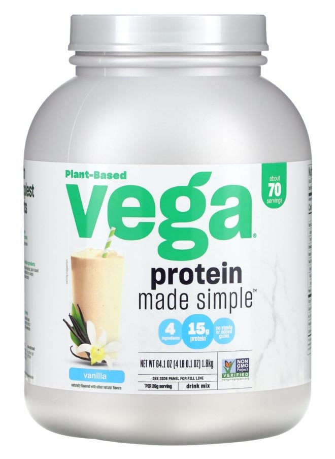 Vega Plant-Based Protein Made Simple Vanilla 4 lbs (0.1 oz) 