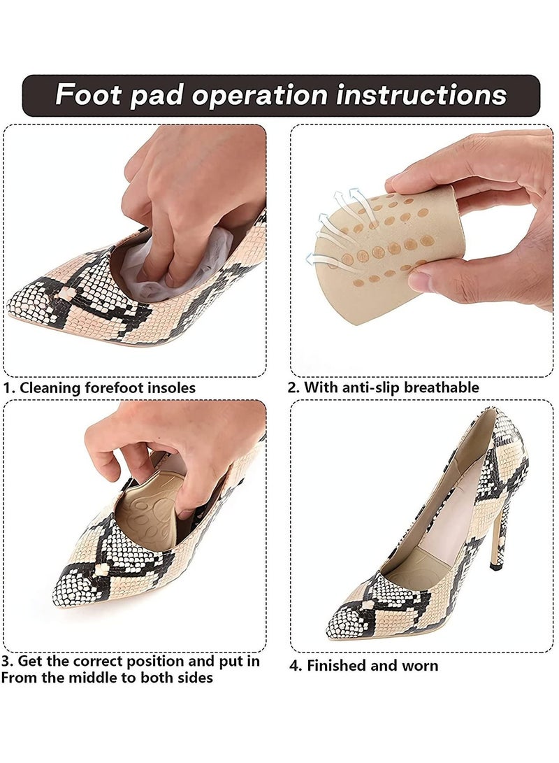 SYOSI High Heel Metatarsal Pads Ball of Foot Cushions, Memory Foam Forefoot Cushion Pads, Metatarsus Forefoot Pads, for Women All Shoes Anti Slip Pain Relief Insoles Prevent Calluses Blisters - Image 3