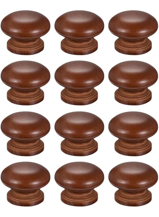The Bros Kitchen Cabinet Knobs, 12 Pcs Drawer Knobs Dresser Knobs Zinc Knobs, Round Wood Cabinet Knobs, Drawer Pulls Door Knobs Dresser Drawer Handles Knobs for Dresser Drawers - Image 1
