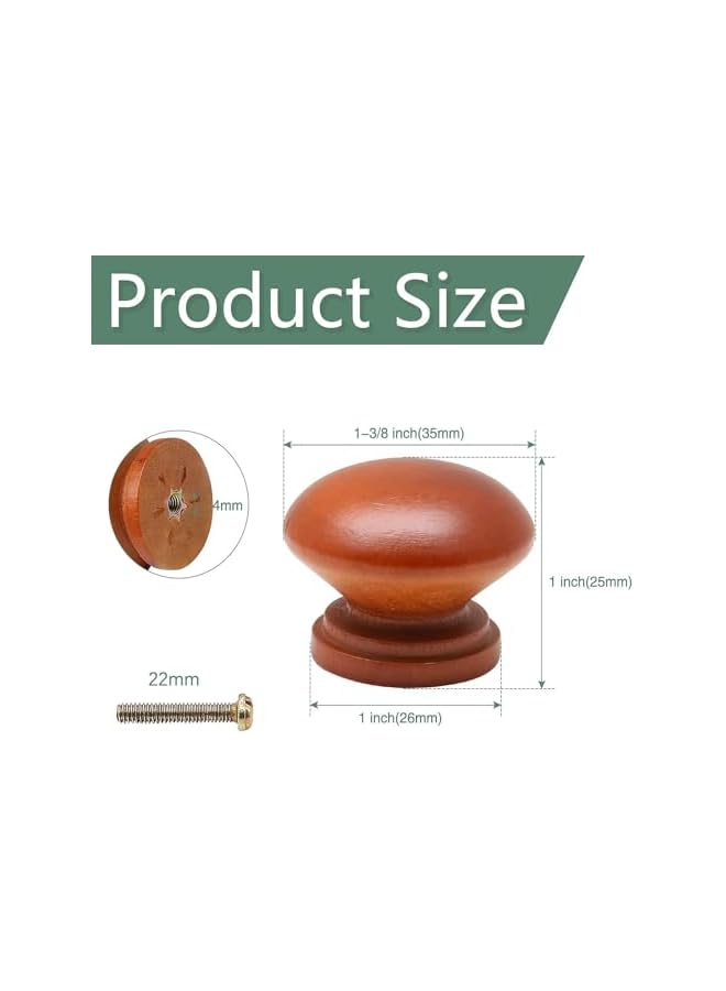 The Bros Kitchen Cabinet Knobs, 12 Pcs Drawer Knobs Dresser Knobs Zinc Knobs, Round Wood Cabinet Knobs, Drawer Pulls Door Knobs Dresser Drawer Handles Knobs for Dresser Drawers - Image 3