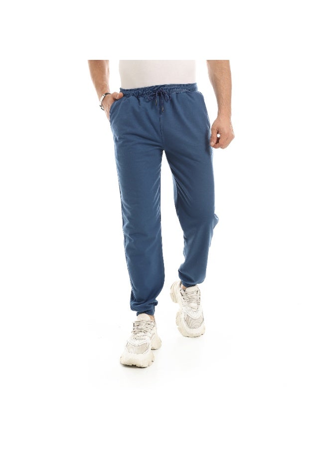 Red Circle Elastic Waist With Drawstrings Casual Pants For Out Wear Use - Image 4