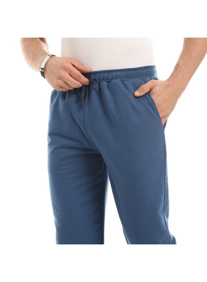 Red Circle Elastic Waist With Drawstrings Casual Pants For Out Wear Use - Image 3