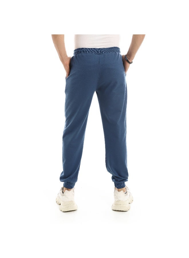 Red Circle Elastic Waist With Drawstrings Casual Pants For Out Wear Use - Image 2