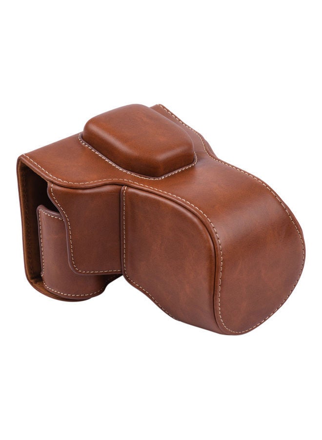 نيبمينينت حقيبة كاميرا كلاسيكية مع حزام كتف بني - Image 1