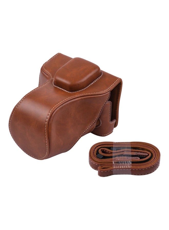 نيبمينينت حقيبة كاميرا كلاسيكية مع حزام كتف بني - Image 5