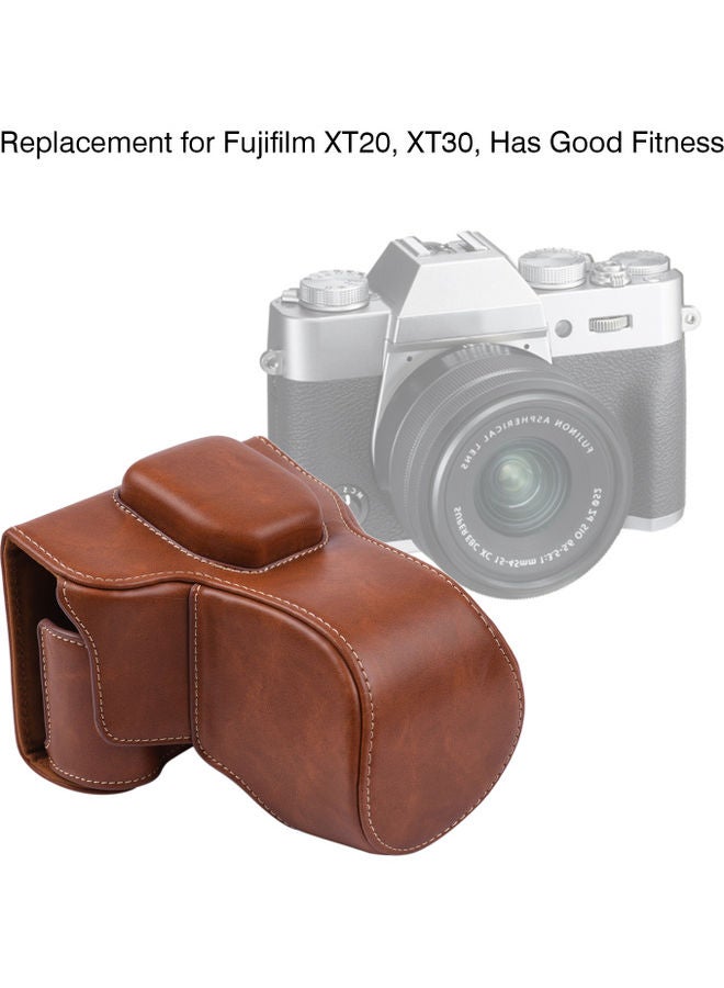 نيبمينينت حقيبة كاميرا كلاسيكية مع حزام كتف بني - Image 2