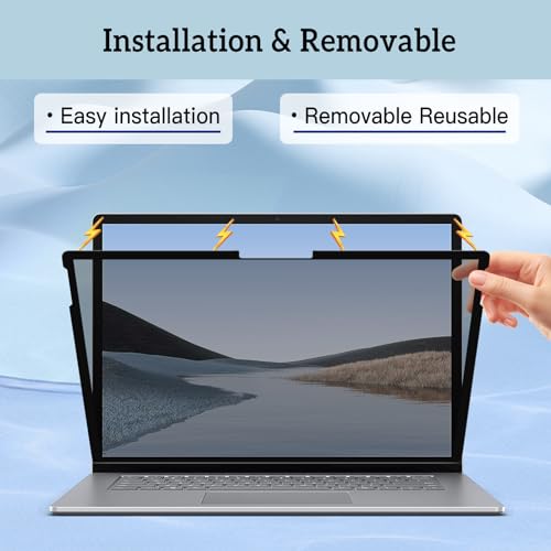 ZOEGAA ZOEAGG Removable & Reusable Privacy Screen for Surface Laptop Studio 14.4 inch,Easy Installation/Anti-Spy/Anti-Glare/Anti Blue Light,Microsoft Surface Laptop Studio 2 Privacy Screen Protector - Image 3