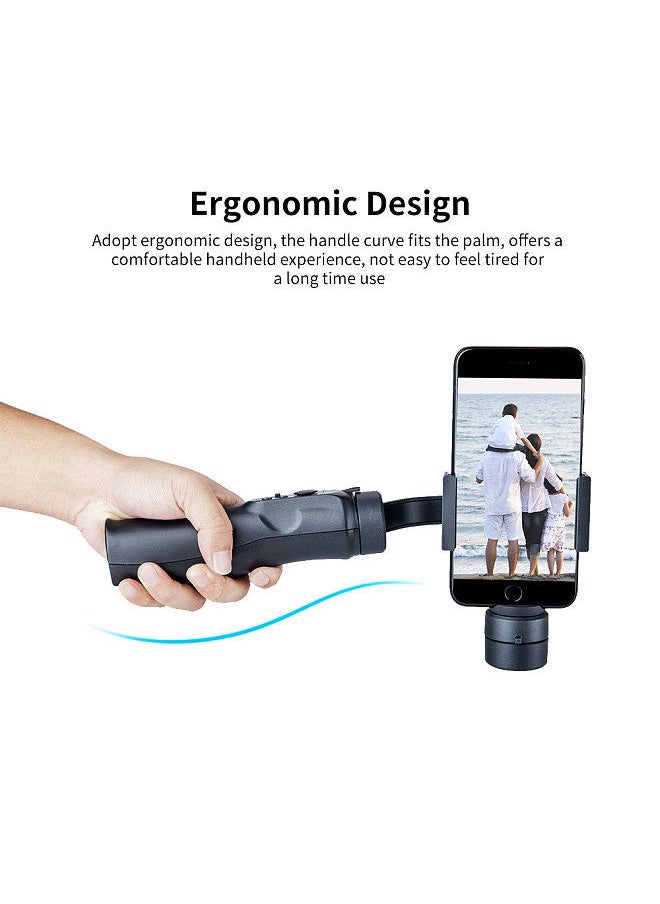 H4 Handheld Gimbal Stabilizer 3-Axis Smart Anti-shake Handheld Gimbal Mobile Phone Video Vlog Stabilizer Black