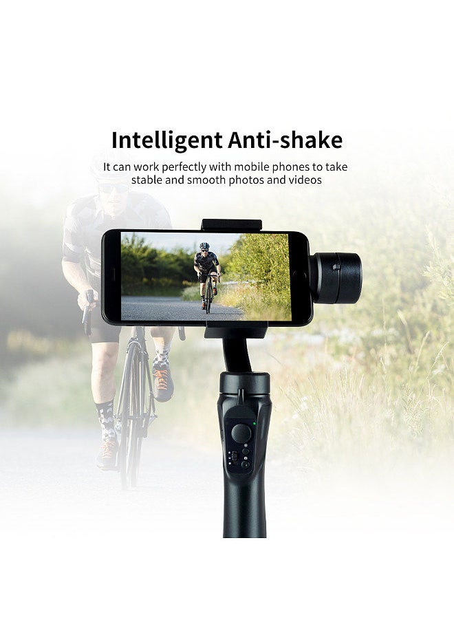 H4 Handheld Gimbal Stabilizer 3-Axis Smart Anti-shake Handheld Gimbal Mobile Phone Video Vlog Stabilizer Black