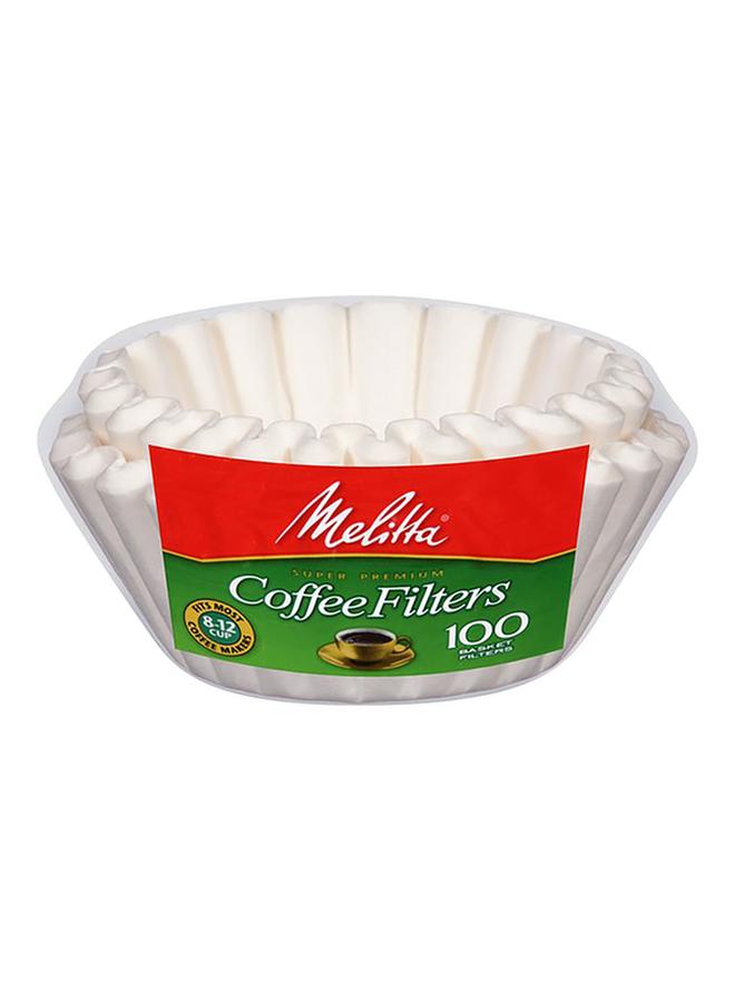 Melitta 100-Piece Basket Coffee Filters White  - Image 1