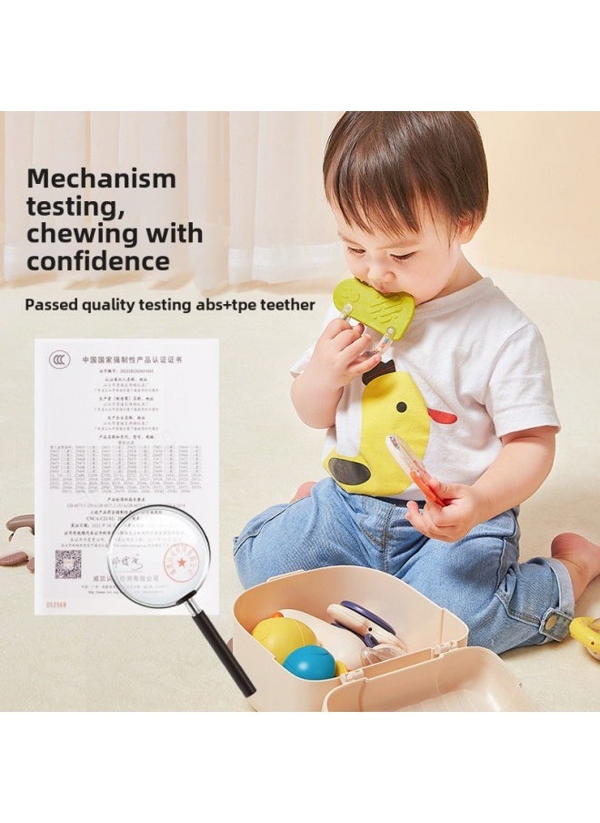 Generic Baby Hand Bell Toy 0-1 Year Old Puzzle Early Education Can Gnaw Tooth Glue Newborn Baby 0-3 To 6 Months Old-Color:Six-piece Set  - Image 5